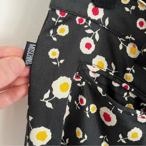 VINTAGE 80s MOSCHINO Floral Print Spell Out Pants - Picture 8 of 15